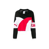 Puma X Karl Lagerfeld Colorblock Half-Zip Hoodie Women Tops Multi-Color 595567-01 XS