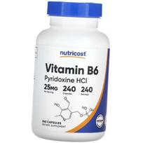 Piridoksino hidrochloridas, Vitaminas B6 Piridoksino HCl 25, Nutricost 240 kaps. (36647052) 240caps