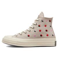 Converse  Chuck 70 High Floral Embroidery Women Sneakers Tan Desert-Sand Egret A02201C 35