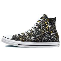 Converse Chuck Taylor All Star Archive High Paint Splatter - Black Amarillo Unisex Sneakers White A00468F 37