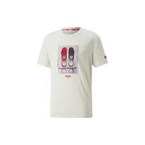 Puma X Coca-Cola Logo Print Crew Neck T-Shirt Men Tops Ivory-White 536159-97 M