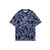 Li Ning Loose Casual Round Neck T-Shirt Color Block Men Tops AHSR373-1 S