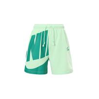 Nike Air Letter Print Big Logo Sports Lace-Up Mid-Waist Casual Shorts Women shorts Steam-Green FN2247-376 M
