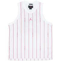 Jordan Dry-FIT juostuotas logotipas laisvalaikio kvėpuojanti tinklinė sportinė liemenė vyriški viršutiniai drabužiai balta DM1381-100 XL gray