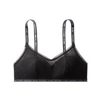Calvin Klein Lace Trim Letter Print Bra Women underwear Black QF6786AD-UB1 S
