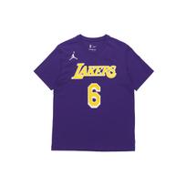 Jordan Lakers LeBron James #6 Krepšinio marškinėliai Vyriški Viršutiniai drabužiai Violetiniai CV9987-557 M yellow