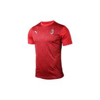 Puma AC Milan Pagrindiniai Futbolo Marškinėliai Trumpomis Rankovėmis Vyriški Viršutiniai Drabužiai Raudoni 758229-01 L