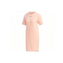 Adidas Neo T Dress With Logo Print Casual Breathable Round Neck Short Sleeve Dress Women Dresses Pink FH9316 M