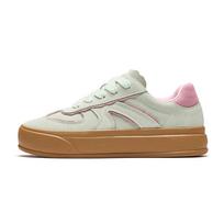 Anta Lifestyle Series Simple Comfortable Non-Slip Wear-Resistant Low-Top Skate Shoes Women sneaker Green Pink 922448003-4 38.5