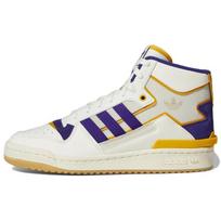 adidas Forum Exhibit Mid Inside Out - Baltos Violetinės Auksinės Vyriški Sportbačiai Off-White Collegiate-Purple Collegiate-Gold GX4119 36