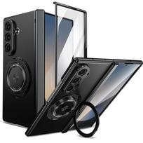 360° Rotating Magnetic Holder Hinged Phone Case For Samsung Galaxy Z Fold 7 6 5 4 3 Screen Protector Film Lens Shockproof Cover Galaxy Z Fold7 juoda