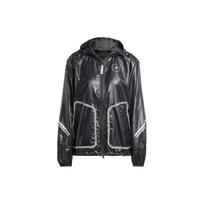 Adidas X Stella McCartney Letter Logo Print Zip-Up Hooded Jacket Women Jacket Black White IN5041 S