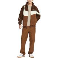 Nike Sportswear Swoosh Dvipusė Striukė su Stovu ir Užtrauktuku Fleece Vyriškos Striukės Surprise-Cocoa Coconut-Milk Light-British-Brown BQ6546-259 L