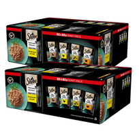 SHEBA paketėliai 160x85g Delicacy Paukštienos skonio - drėgnas kačių maistas, su želė, su antiena, su vištiena, su paukštiena, su kalakutiena