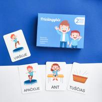 Dviejų dalių „Montessori“ lavinamųjų kortelių rinkinys „Priešingybės“