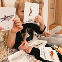 Lavinamųjų kortelių rinkinys „Vandens gyvūnai“