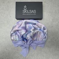 Šilkinė miego kepuraitė vaikams  SKILSAS, violetinė migla