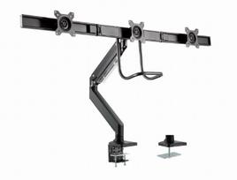 Stalinis trijų monitorių laikiklis Gembird MA-DA3-03, 17-27", 18 kg