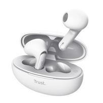 Trust Yavi Laisvų rankų įranga True Wireless Stereo (TWS) Įkišamos į ausį Skambučiai / muzika C tipo USB Bluetooth Balta