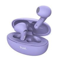 Trust Yavi Laisvų rankų įranga True Wireless Stereo (TWS) Įkišamos į ausį Skambučiai / muzika C tipo USB Bluetooth Violetinė