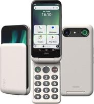 "Doro" - "Aurora A20 Flip" išmanusis telefonas - mobilusis telefonas vyresnio amžiaus žmonėms - paprastas naudoti - pagalbos mygtukas su GPS buvimo vieta - suderinamas su klausos aparatu - pridedamas USB laidas - kaulinis