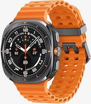 "Samsung Galaxy Watch Ultra (2025)" išmanusis laikrodis su "Galaxy AI", fitneso laikrodis, jūrinis dirželis, titano korpusas, greitasis mygtukas, dviguba GPS, 64GB atmintis, 47 mm, LTE, titano pilka