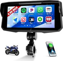 CAMECHO belaidis "Carplay" 6,86 colių "Moto" ekranas su "Android" automobilyje IP68 atsparus vandeniui, jutiklinis navigatorius su "Bluetooth Airplay" "Android Cast EQ Sound" Plačiai pritaikomas + 1280 x 480 HD