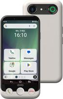 DORO - Doro Aurora A10 Mobiltelefon - Senjorų išmanusis telefonas - Einfach zu bedienen - Assistenz-Taste mit GPS-Ortung - Hörgeräte-kompatibel - Inklusive USB-Kabel - Bone