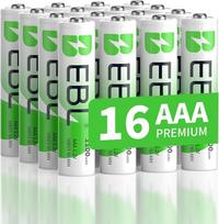 EBL AAA baterija 1100 mAh, 16 v pakuočių - NI-MH tipo, 1,2 V įkraunamos AAA baterijos, mikro AAA baterijos