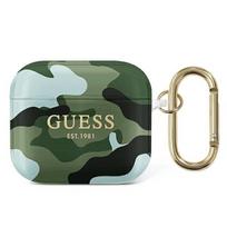 „Guess“ „Apple AirPods 3“ ausinių dėklas, „Camo Collection“, žalias su juodais elementais