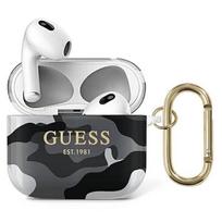 „Guess“ „Apple AirPods 3“ ausinių dėklas, „Camo Collection“, juodai baltas