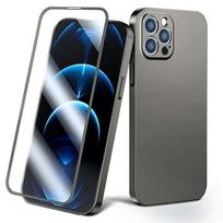 Apsauginis dėklas su grūdintu stiklu iPhone 13 Pro Max, pilkas