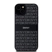 „Išmaniojo telefono dėklas iPhone 15 Plus/14 Plus - DKNY - Mono Stripe oda - Juoda - Optimalus apsaugos lygis - Elegantiškas dizainas“
