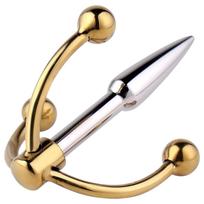 Urethralplay - šlaplės dilatorius su kabliuku - metalas 4,5 cm sidabrinis