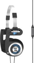 "Koss" "Porta Pro" stereo ausinės su mikrofonu ir nuotolinio valdymo pultu (3,5 mm jungtis), skirtos "iPhone"/"iPad"/"iPod"/"MP3" grotuvams"/"Samsung"/"Smartphone" - juodos | sidabrinės