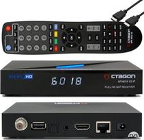 "Octagon SFX6018 S2+IP no WiFi H.265 HEVC 1x DVB-S2 HD E2 "Linux" išmanusis imtuvas, palydovinis imtuvas su įrašymo funkcija, kortelių skaitytuvu, "YouTube", internetiniu radiju, "EasyMouse" HDMI laidu, juodas