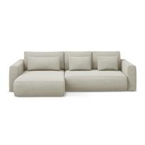 Smėlio spalvos sulankstoma/su sandėliavimo vieta kampinė sofa (su kairiuoju kampu/su gultu) Kapua – Makamii
