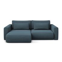 Mėlynos spalvos sulankstoma/su sandėliavimo vieta kampinė sofa (su kairiuoju kampu/su gultu) Kapua – Makamii