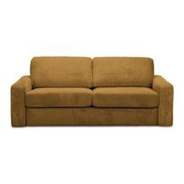 Garstyčių spalvos iš kordinio velveto sulankstoma sofa 195 cm Nona – Makamii
