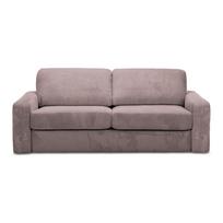 Pilkai rožinės spalvos iš kordinio velveto sulankstoma sofa 195 cm Nona – Makamii