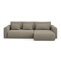 Šviesiai rudos spalvos sulankstoma/su sandėliavimo vieta kampinė sofa (su dešiniuoju kampu/su gultu) Kapua – Makamii