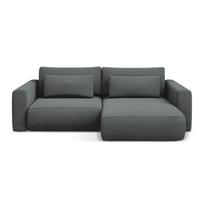 Tamsiai pilkos spalvos sulankstoma/su sandėliavimo vieta kampinė sofa (su dešiniuoju kampu/su gultu) Kapua – Makamii