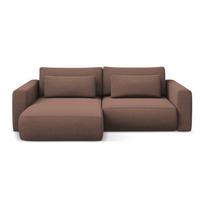 Rožinės spalvos sulankstoma/su sandėliavimo vieta kampinė sofa (su kairiuoju kampu/su gultu) Kapua – Makamii