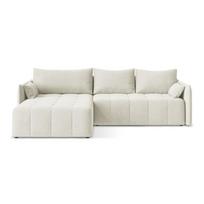 Smėlio spalvos sulankstoma/su sandėliavimo vieta kampinė sofa (su kairiuoju kampu/su gultu) Moku – Makamii