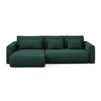 Žalios spalvos sulankstoma/su sandėliavimo vieta kampinė sofa (su kairiuoju kampu/su gultu) Kapua – Makamii