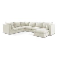 Smėlio spalvos kampinė sofa (su kairiuoju kampu/„U“ formos) Manao – Makamii