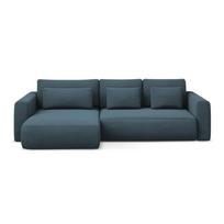 Mėlynos spalvos sulankstoma/su sandėliavimo vieta kampinė sofa (su kairiuoju kampu/su gultu) Kapua – Makamii