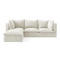 Smėlio spalvos kampinė sofa (su kairiuoju kampu/su gultu) Manao – Makamii