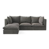 Tamsiai pilkos spalvos kampinė sofa (su kairiuoju kampu/su gultu) Manao – Makamii