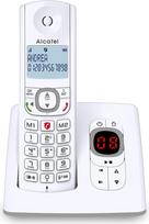 ALCATEL F530 Voice - DECT belaidis fiksuotojo ryšio telefonas su atsakikliu - didelis apšviestas ekranas - laisvų rankų funkcija - skambučių blokavimo funkcija - 2 tiesioginio rinkimo mygtukai - balta/pilka spalva